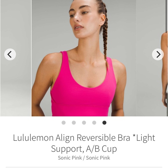 lululemon athletica Other - lululemon align reversible bra Sonic Pink light support A/B Sz 6